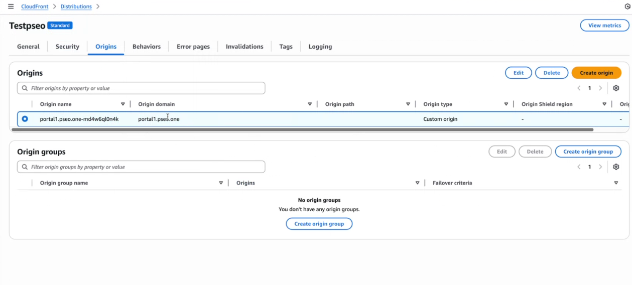 Create CloudFront Distribution